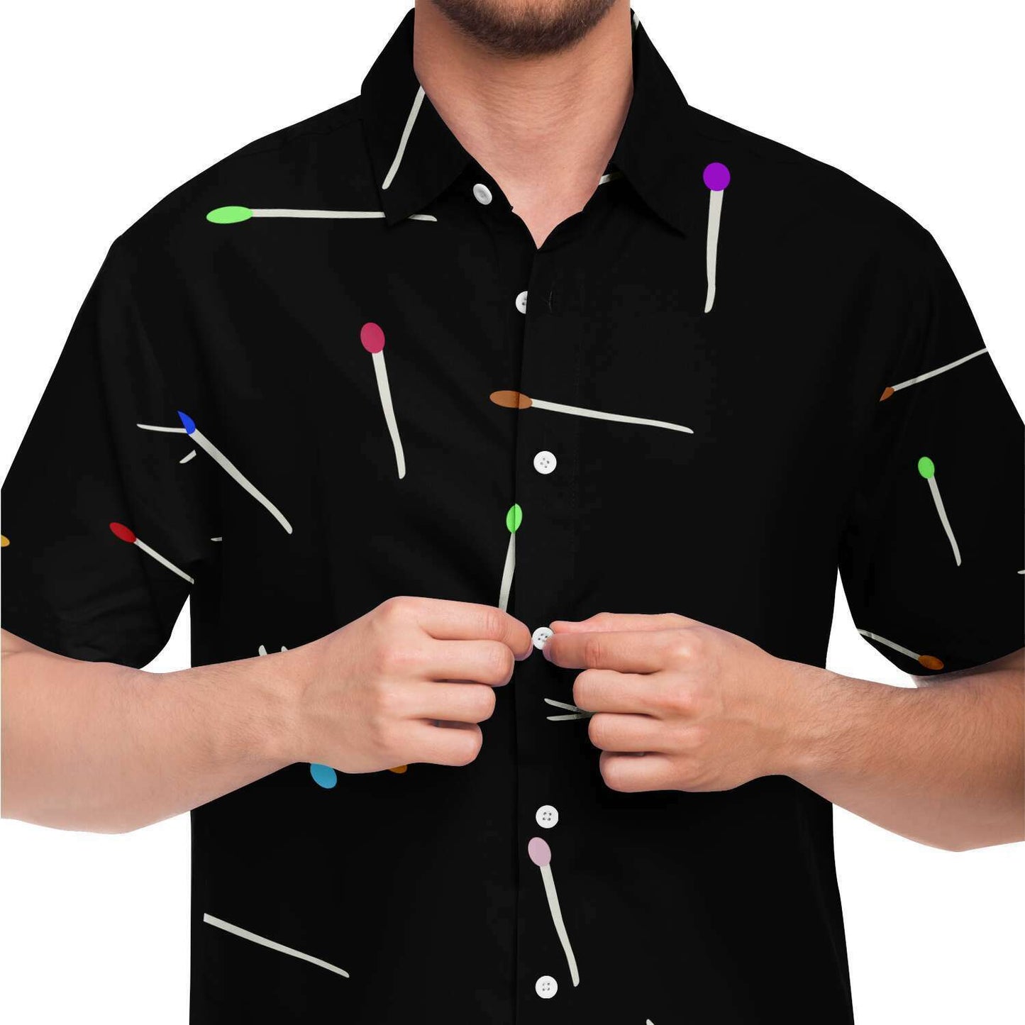 Matches short sleeve button down shirt