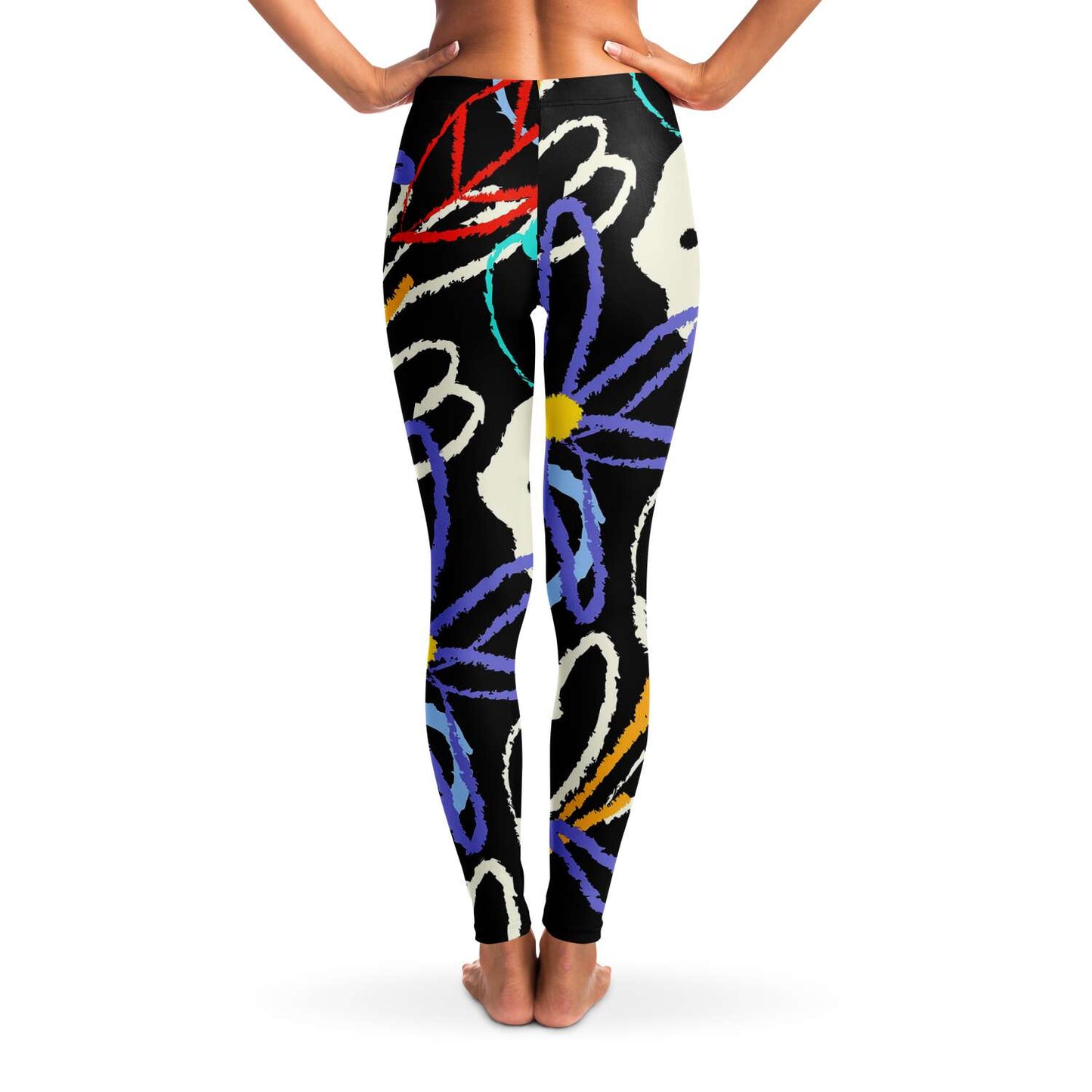 Hand painted Afloral Leggings