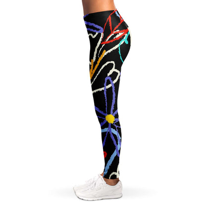 Hand painted Afloral Leggings