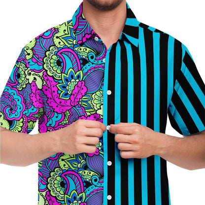 Paisley  short sleeve button down shirt