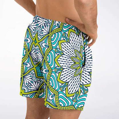Ethnic colorful pattern swim trunk