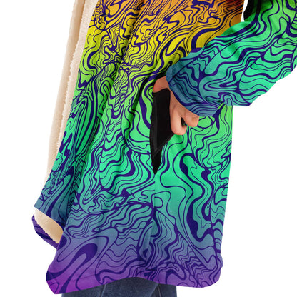 Rainbow psychedelic  lines cloak