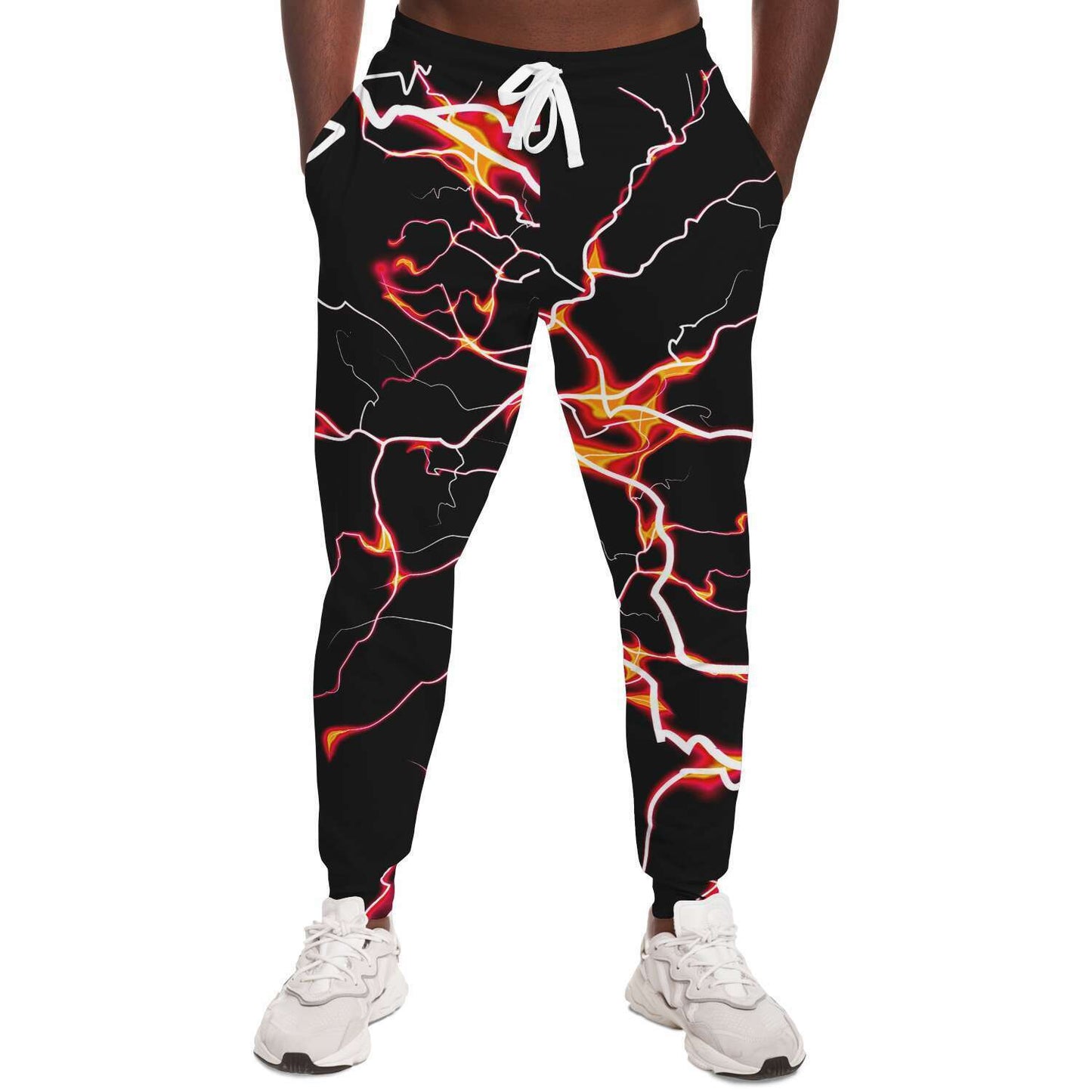 Orange electric bolt jogger