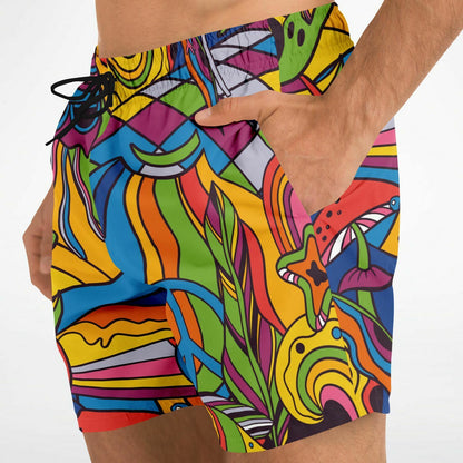 Colorful trippy Swim trunk