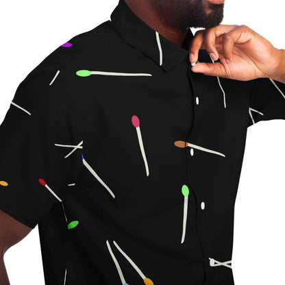 Matches short sleeve button down shirt