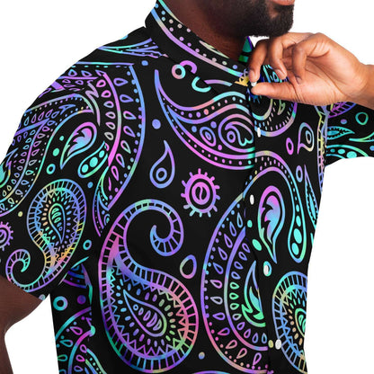 Paisley short sleeve button down shirt