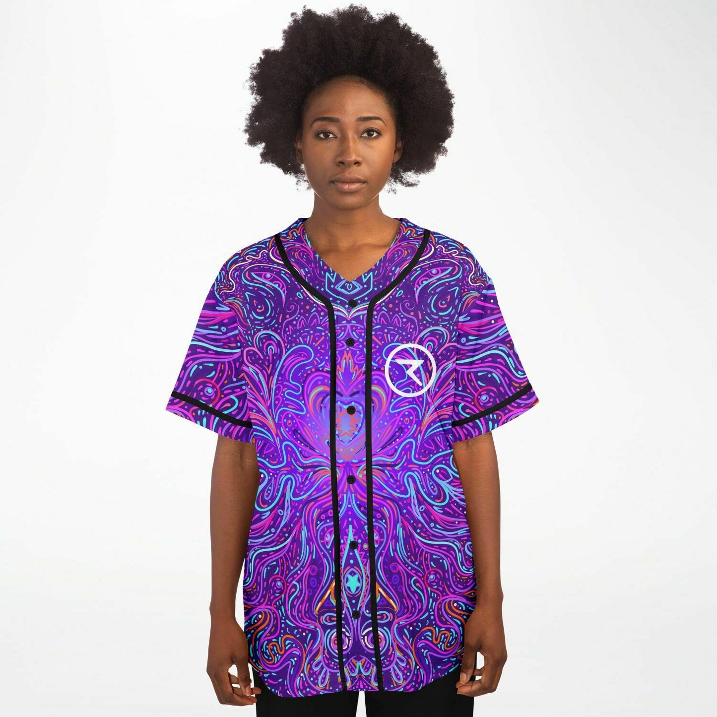 Trippy psychedelic baseball jersey