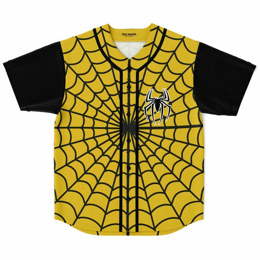Gold spiderman Baseball Jersey
