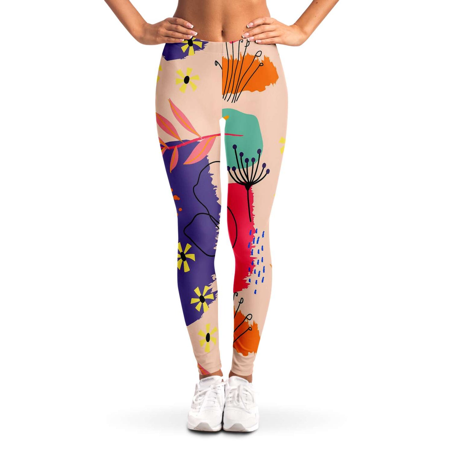 ABSTRACT Floral Leggings