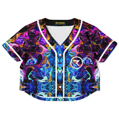 God illusion Crop top baseball jersey