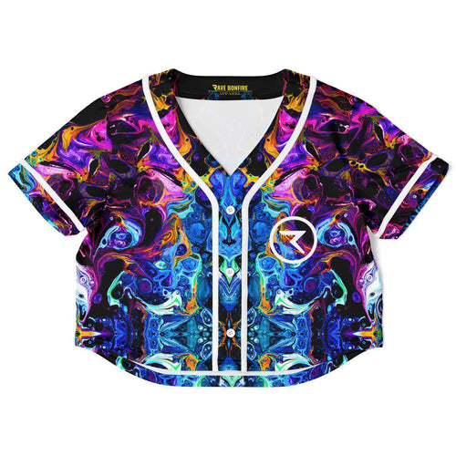 God illusion Crop top baseball jersey