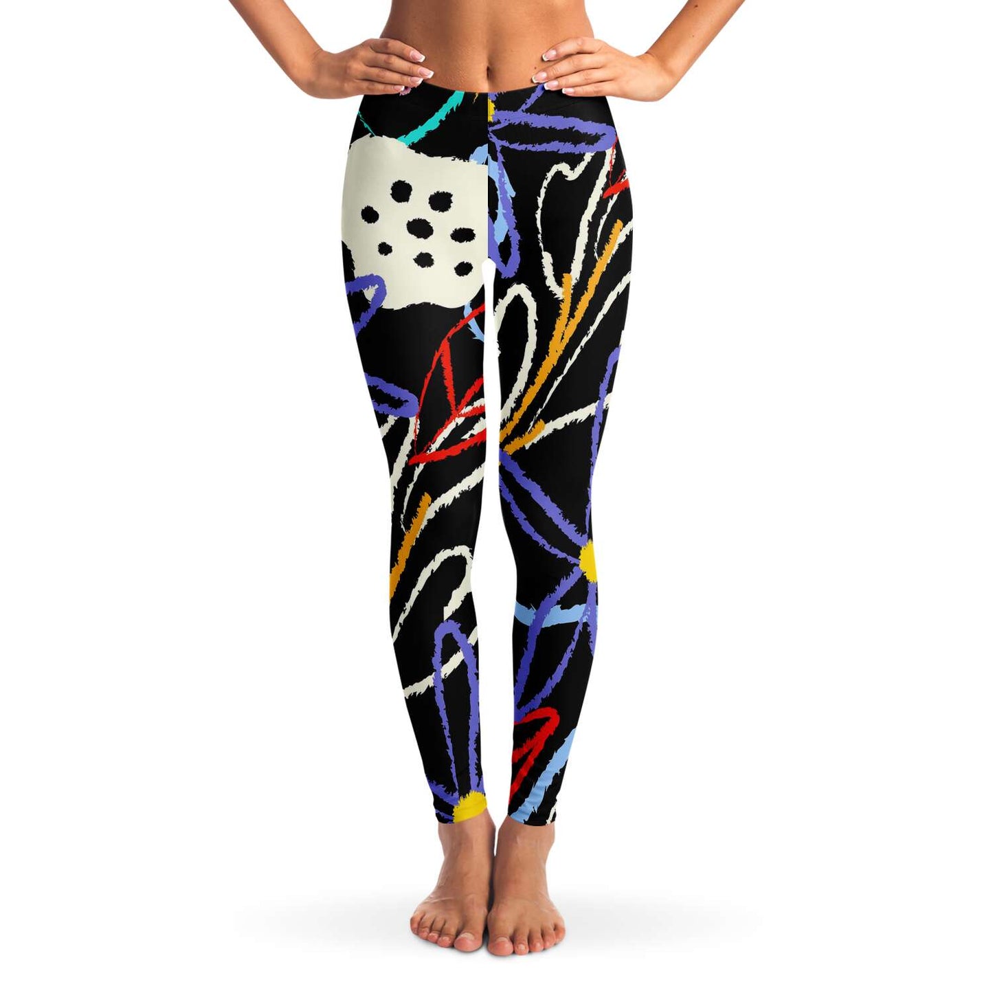 Hand painted Afloral Leggings