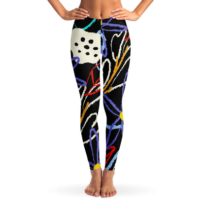 Hand painted Afloral Leggings