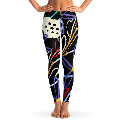 Hand painted Afloral Leggings