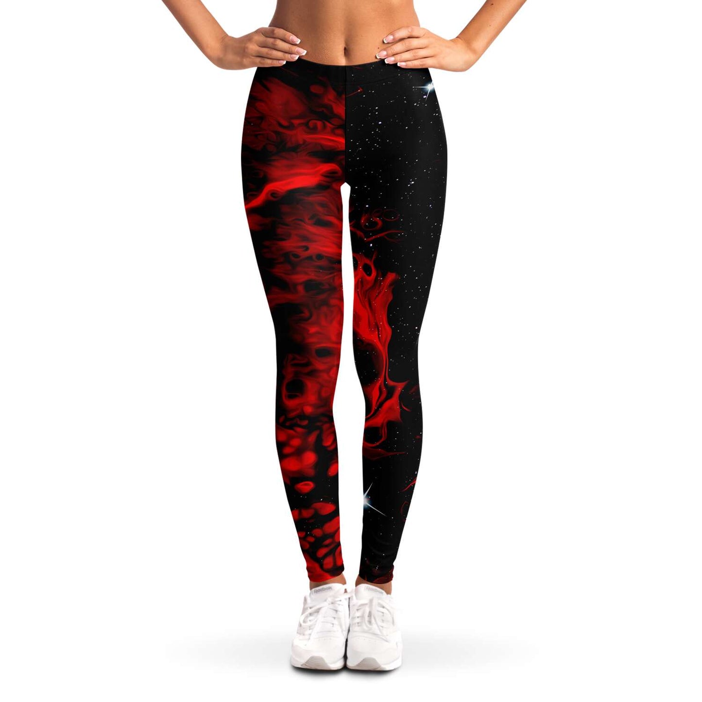 Red trippy galaxy Leggings