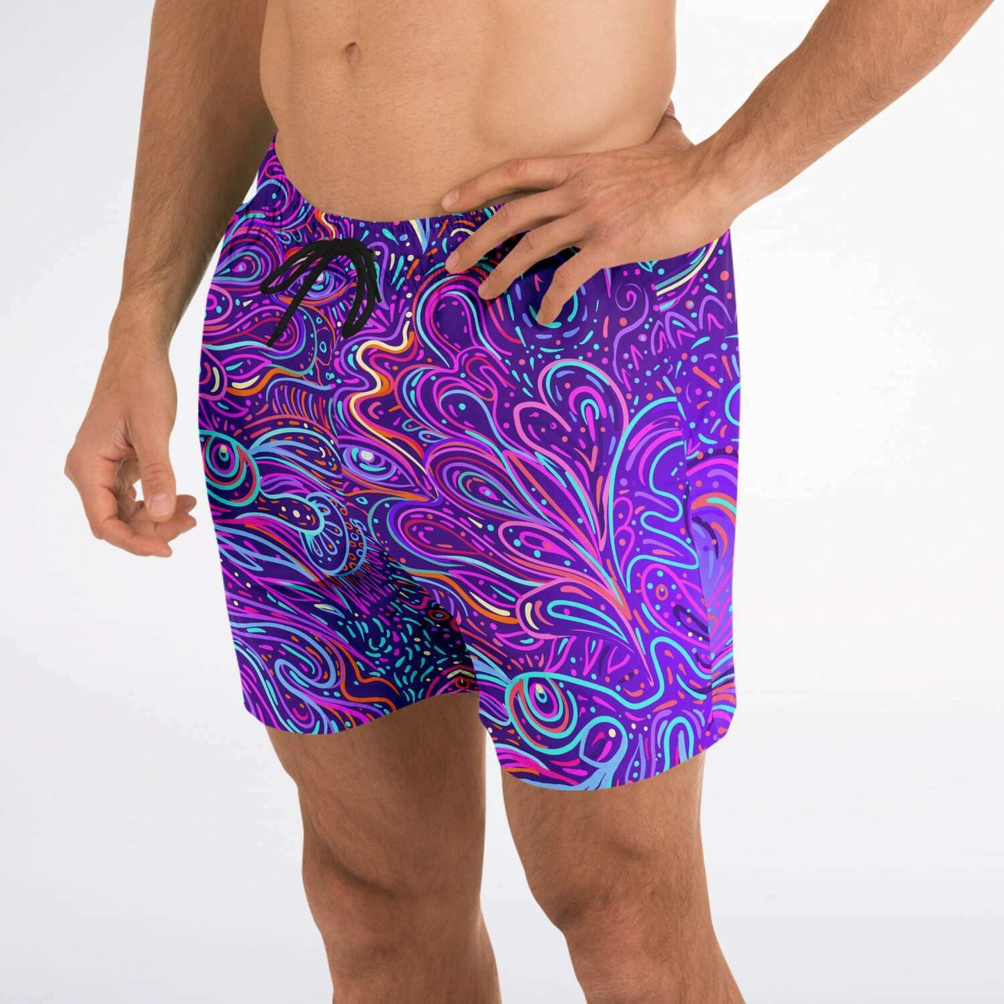 Trippy psychedelic swim trunk