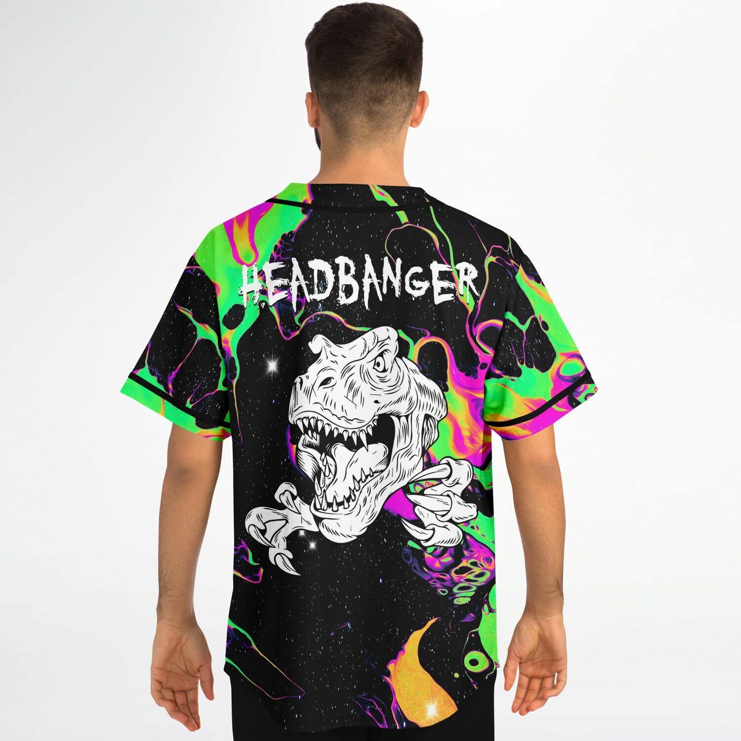 Angry T rex baseball jersey