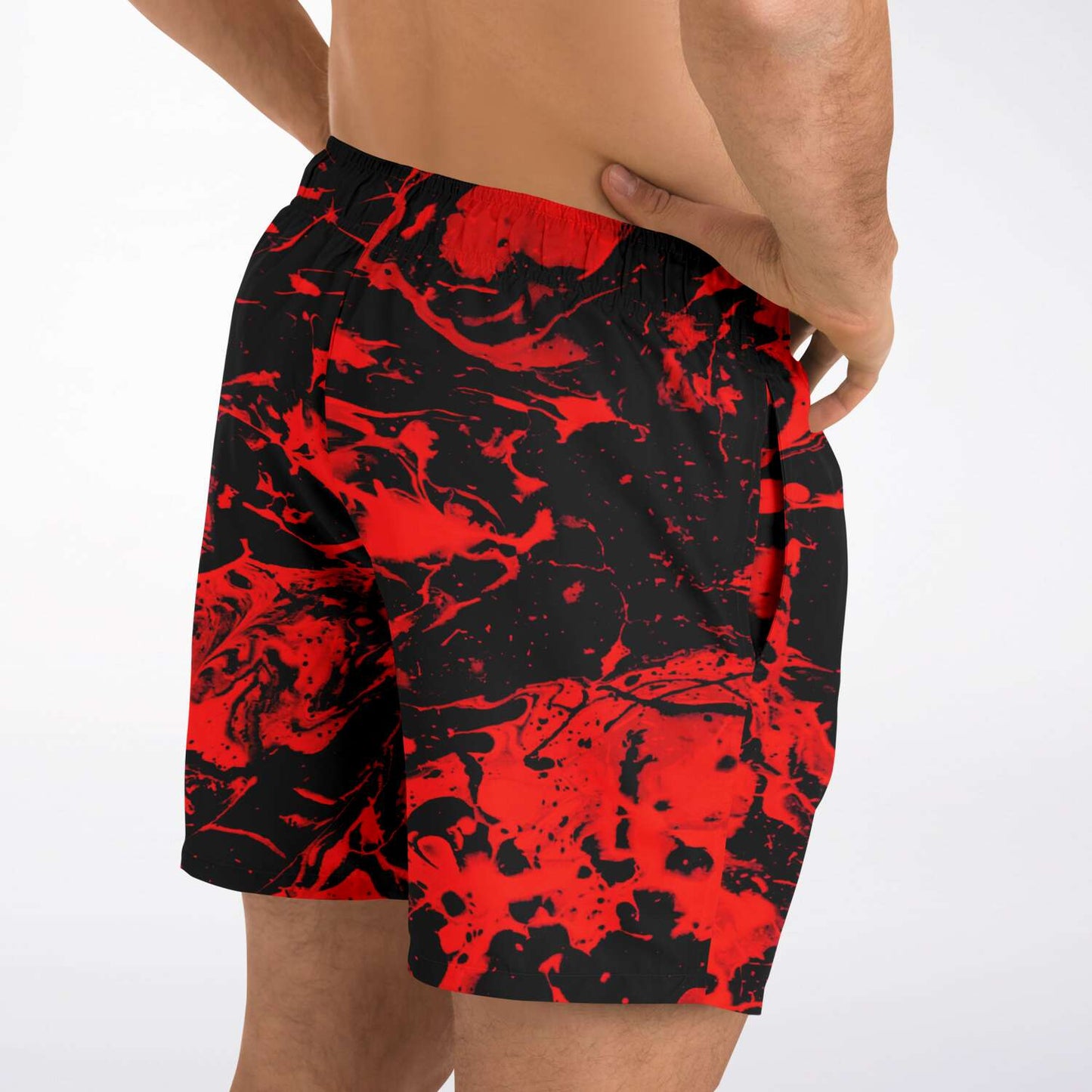 Trippy red swim trunk V2
