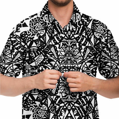 Trippy Short Sleeve Button Down Shirt