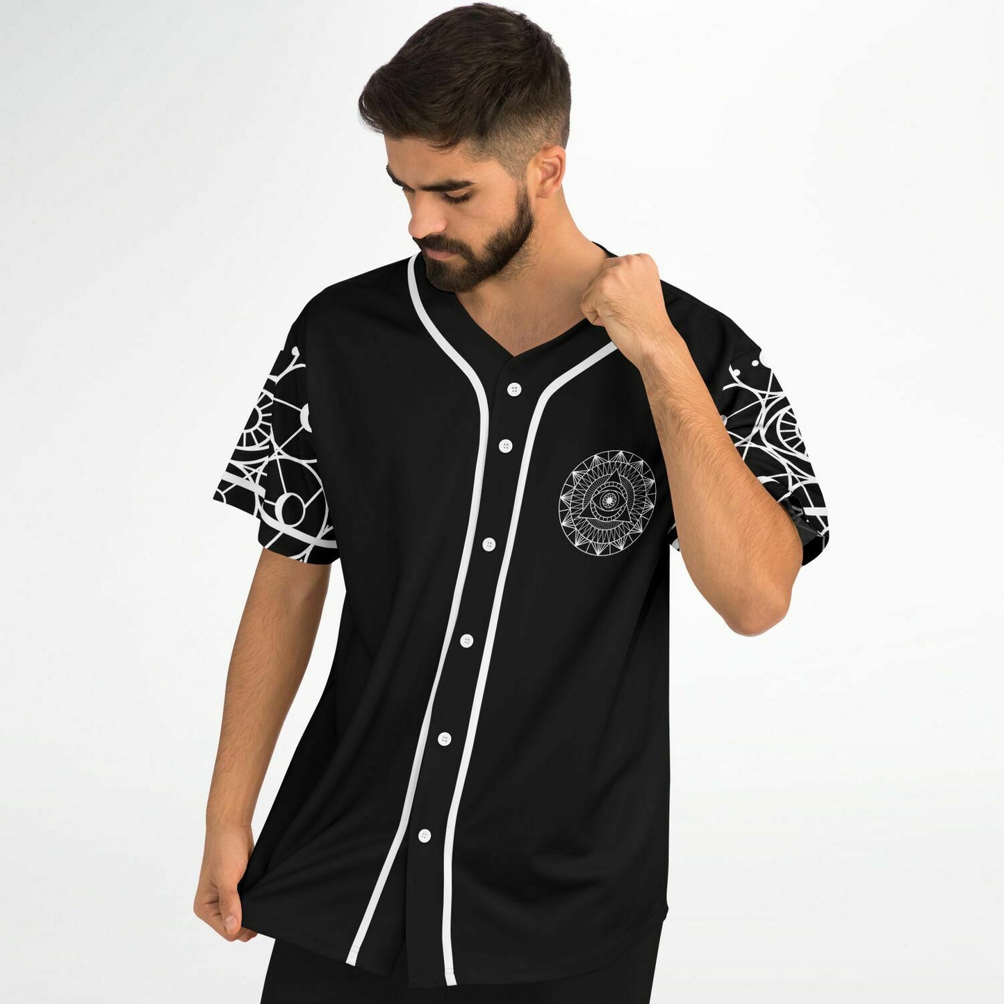 Illuminati abstract baseball jersey