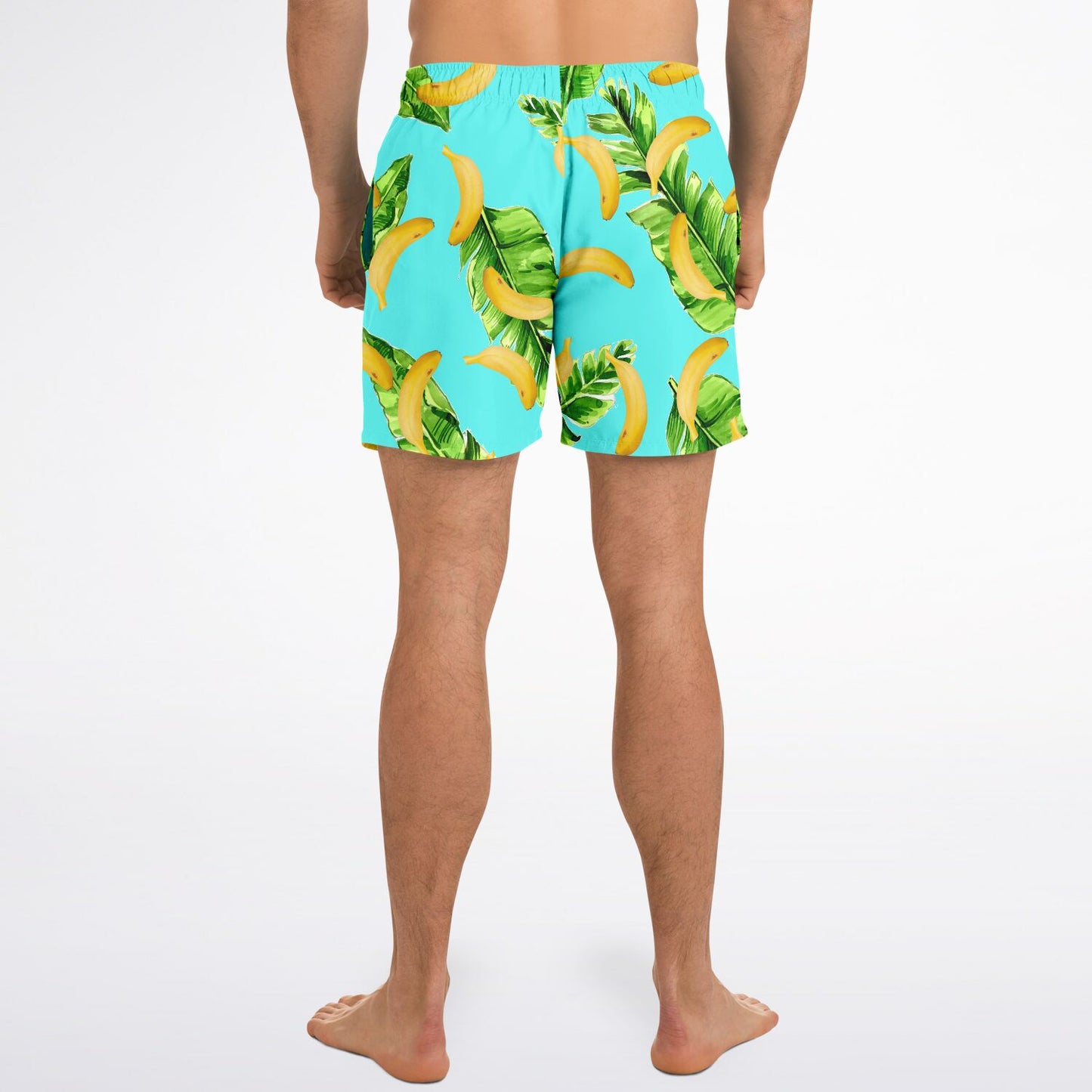 Banana leaves  shorter-length swim trunks
