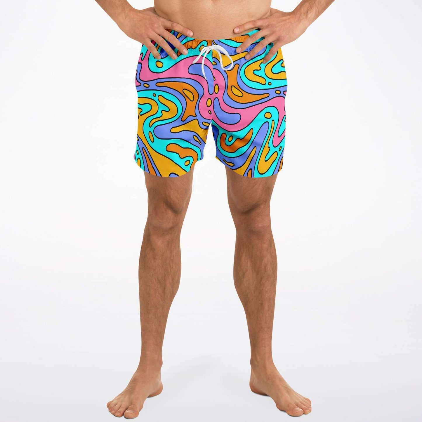 Groovy abstract swim trunks