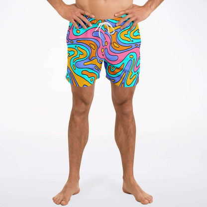 Groovy abstract swim trunks