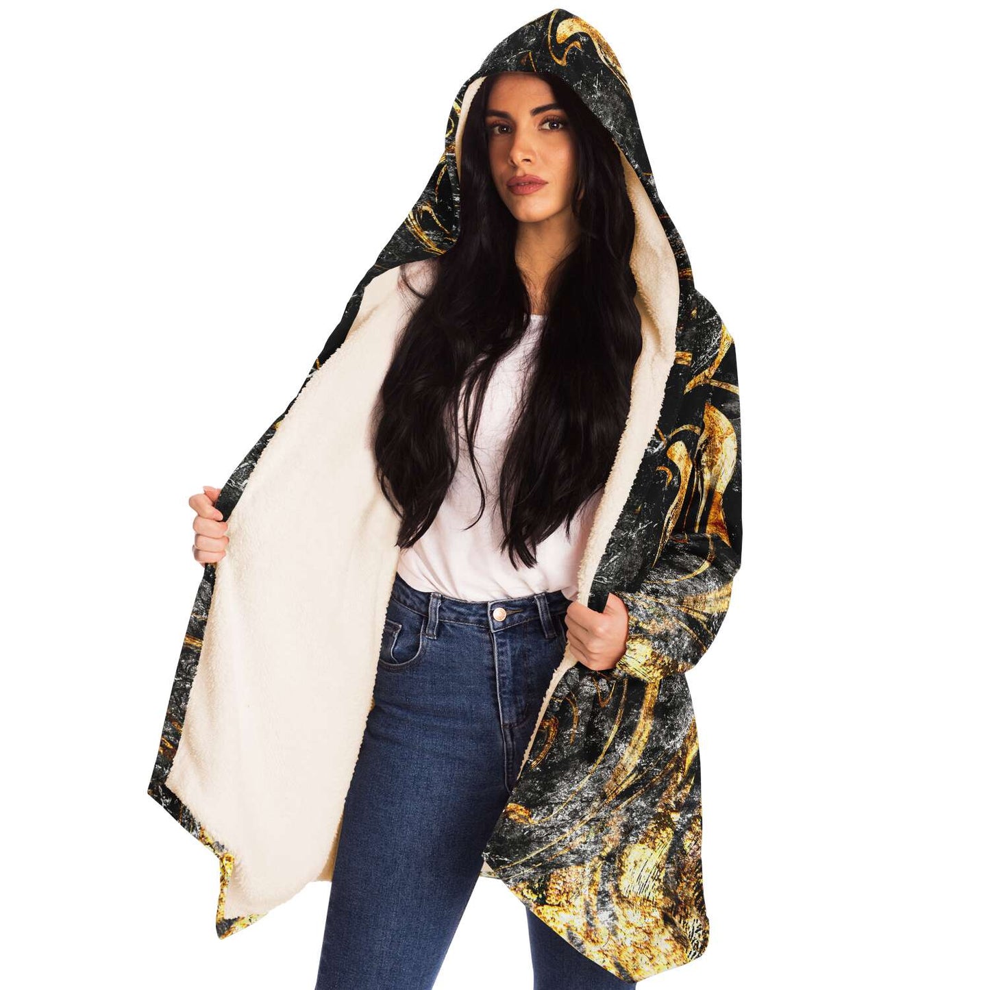 Marbled in gold cloak