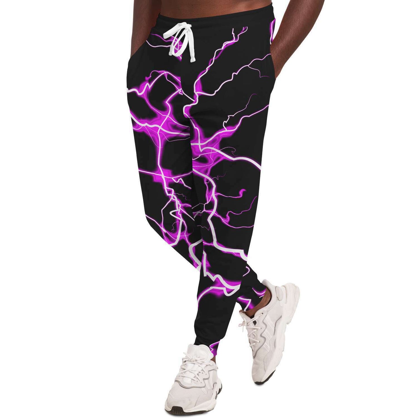 Pink electric bolt jogger
