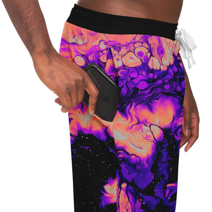 Peachy and purple acid trip jogger
