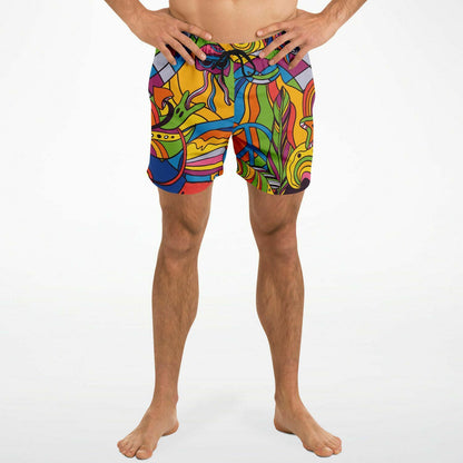 Colorful trippy Swim trunk