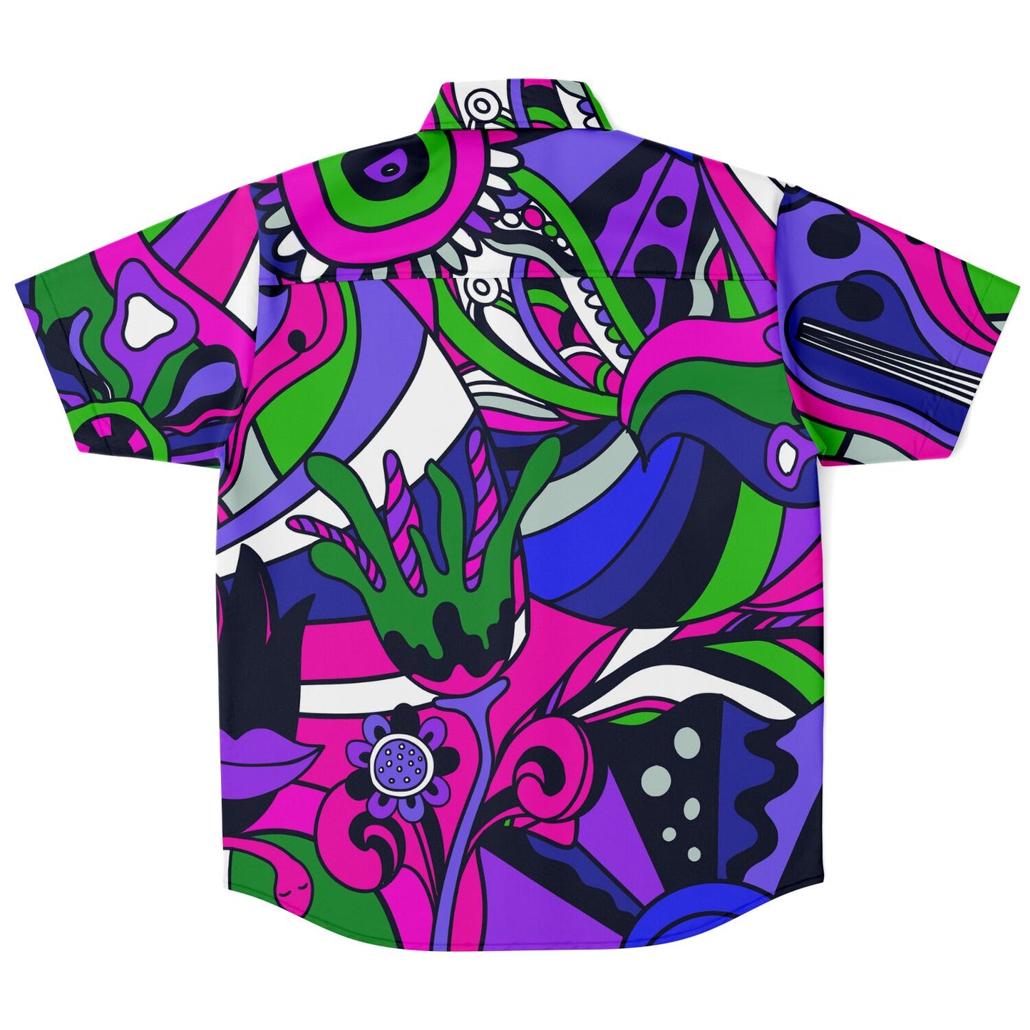 Lost minds short sleeve button down shirt