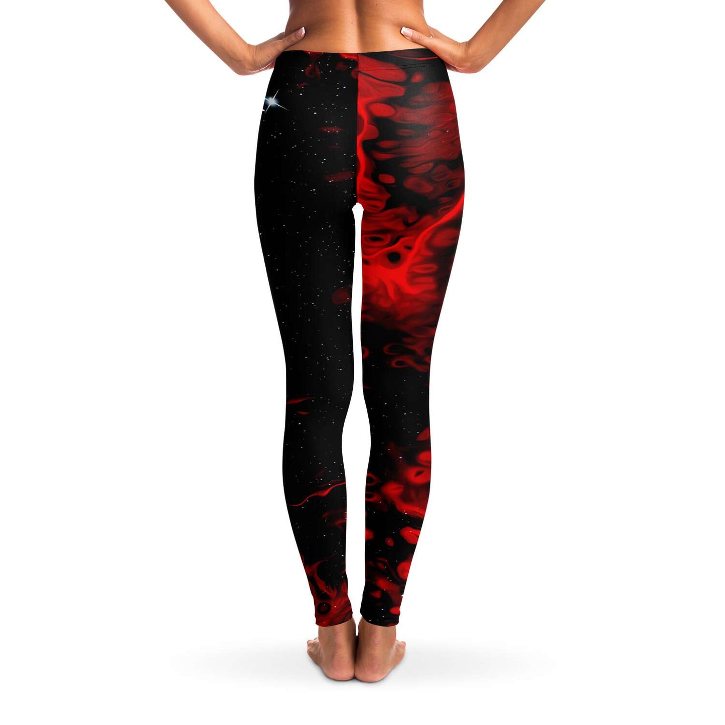 Red trippy galaxy Leggings