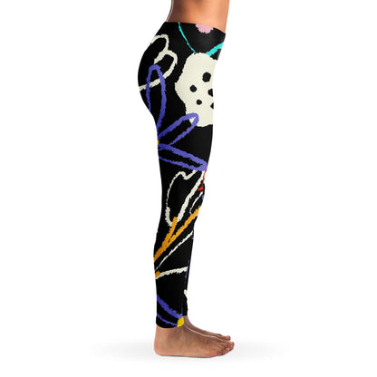 Hand painted Afloral Leggings