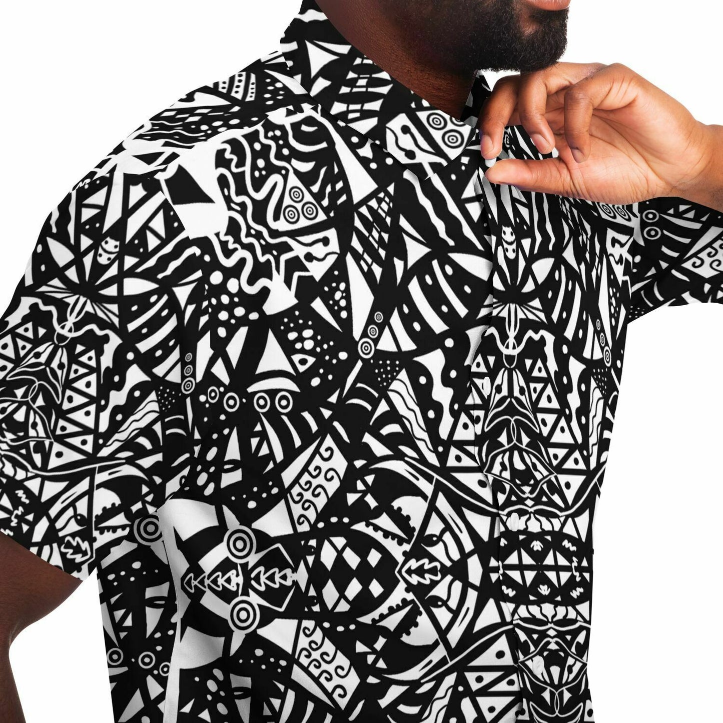 Trippy Short Sleeve Button Down Shirt