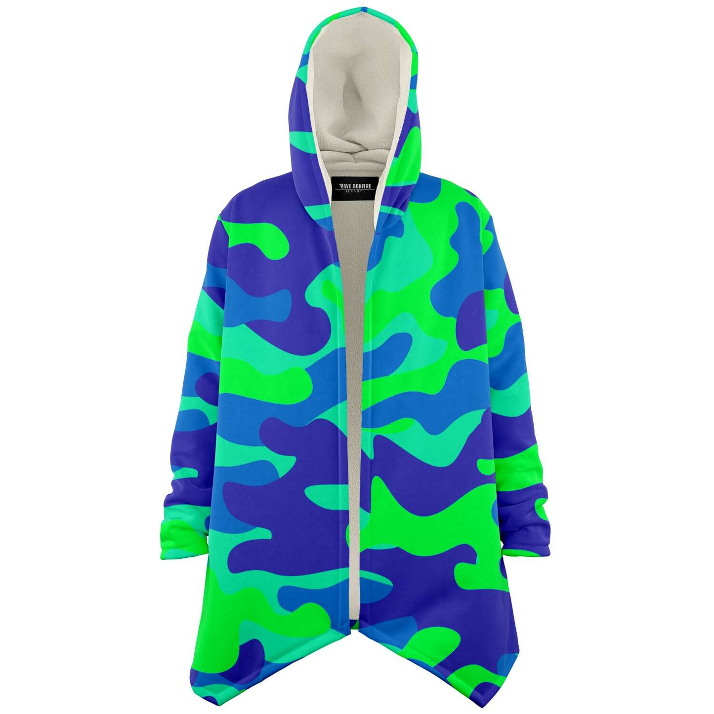 Teal green and blue cloak