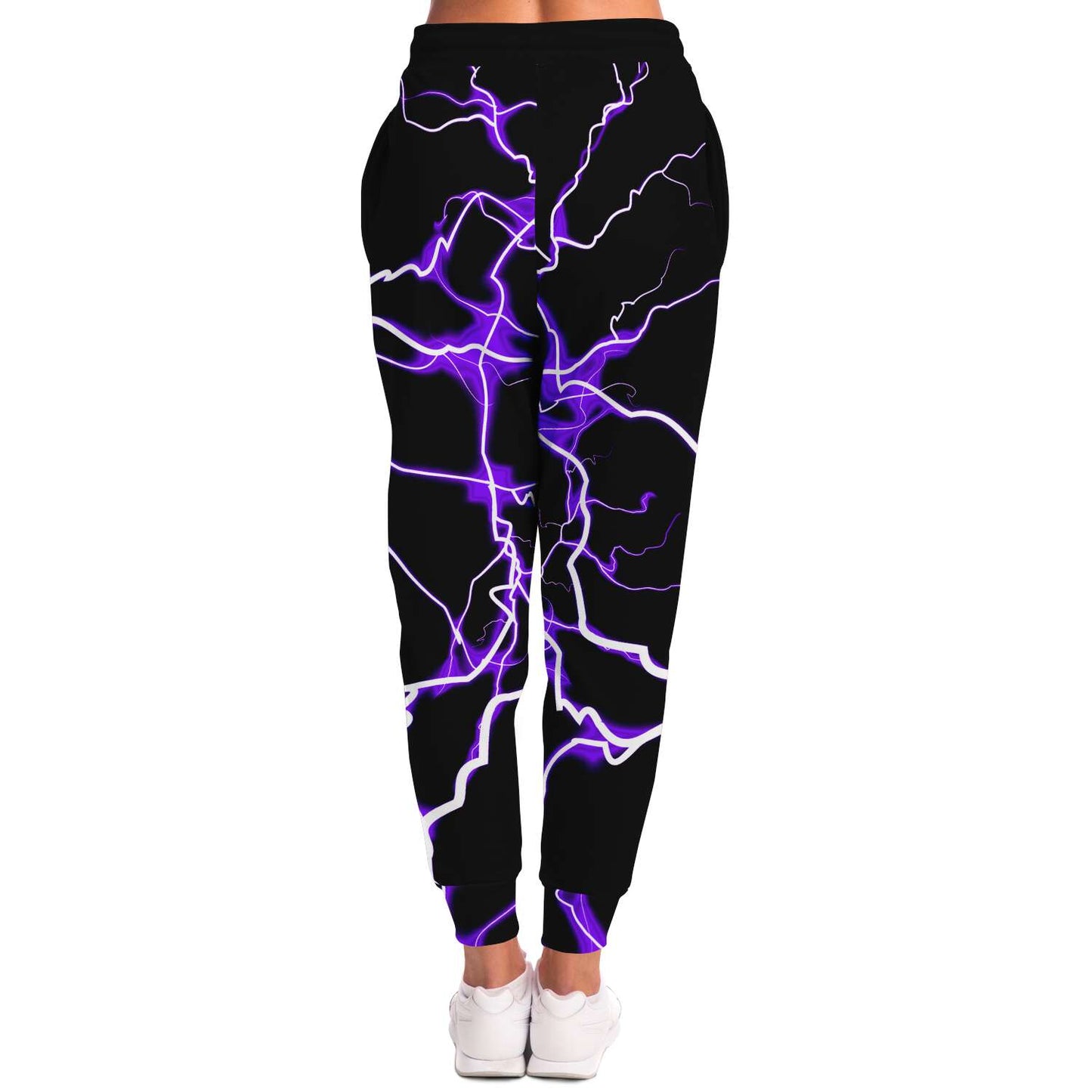Purple electric bolts jogger