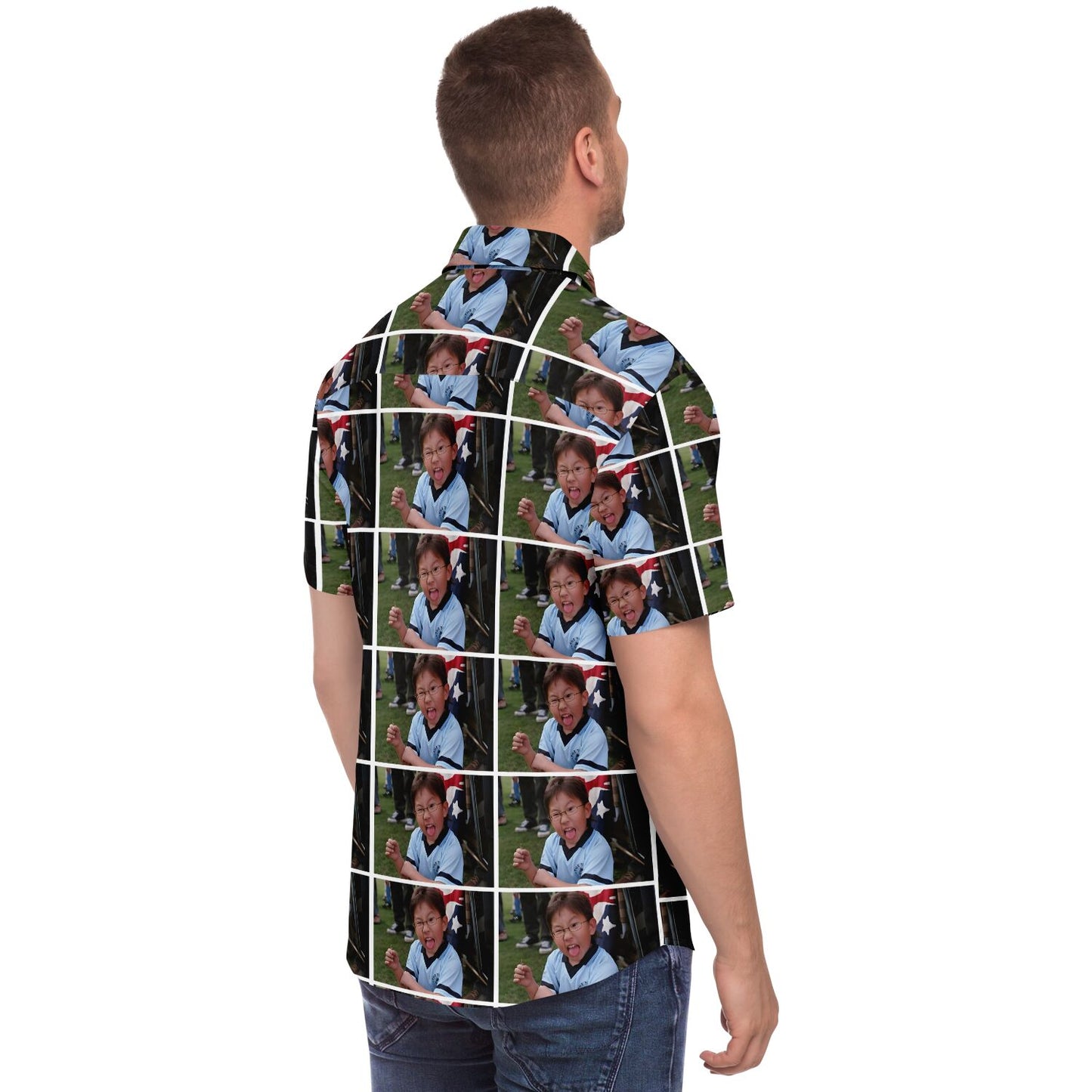 Byong-Son custom short sleeve button down shirt