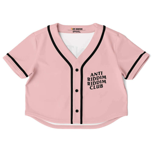 anti riddim riddim club crop top baseball jersey