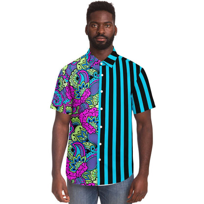 Paisley  short sleeve button down shirt