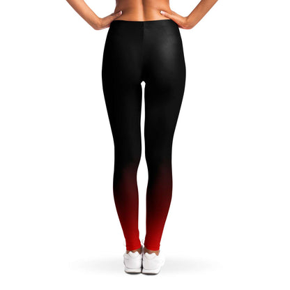Black to red gradient Leggings