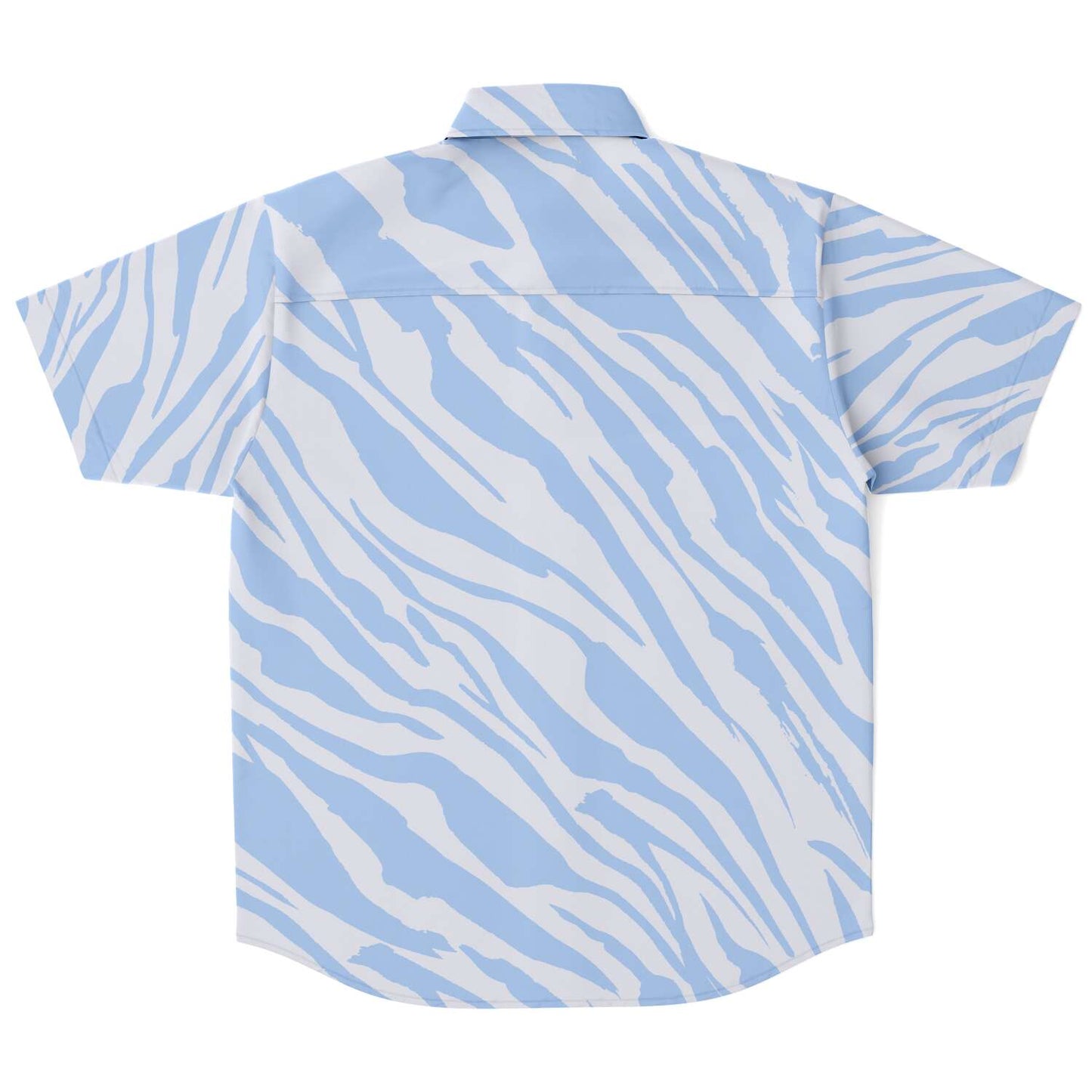 Blue sky zebra  short sleeve button down shirt