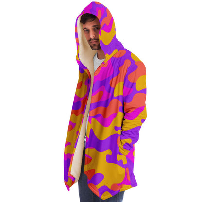 Yellow & purple camouflage cloak