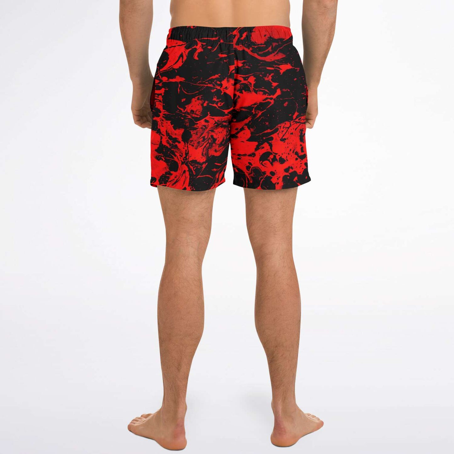Trippy red swim trunk V2