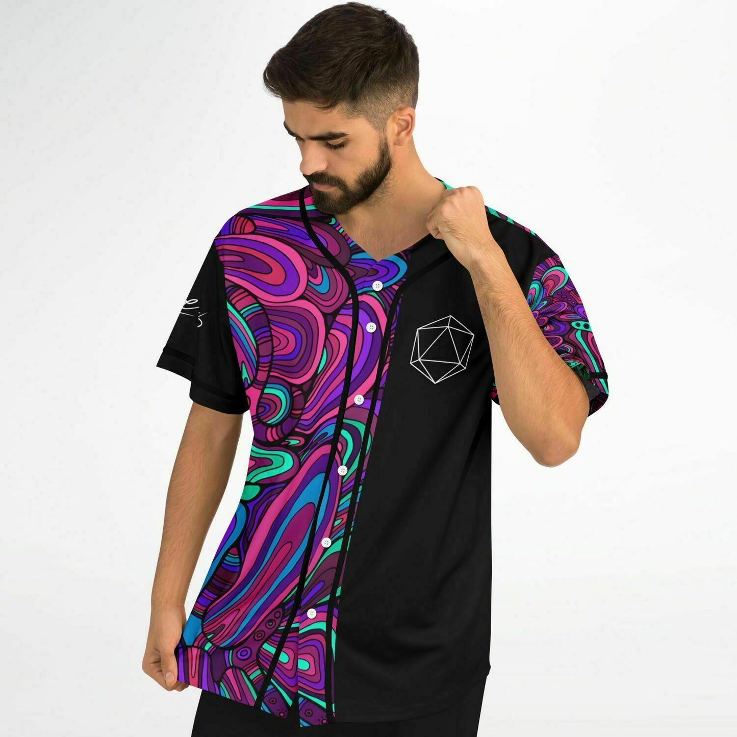 Tan custom rave Baseball Jersey V1