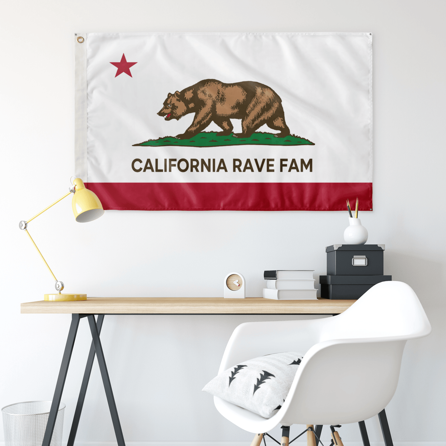 CALIFORNIA RAVE FAM FLAG Rave bonfire
