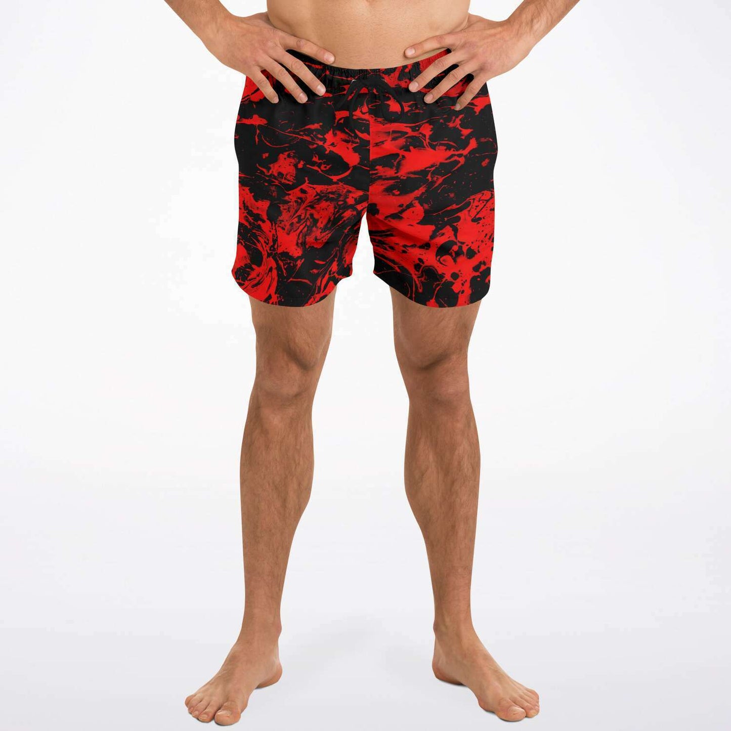 Trippy red swim trunk V2