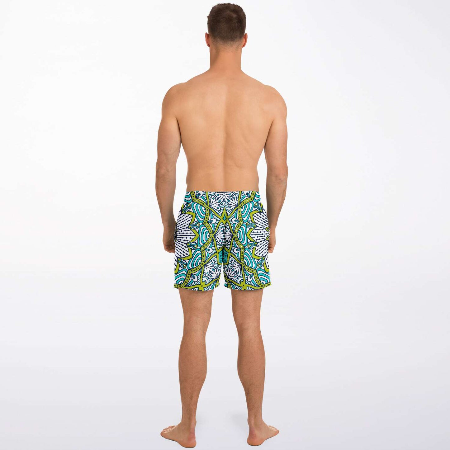 Ethnic colorful pattern swim trunk