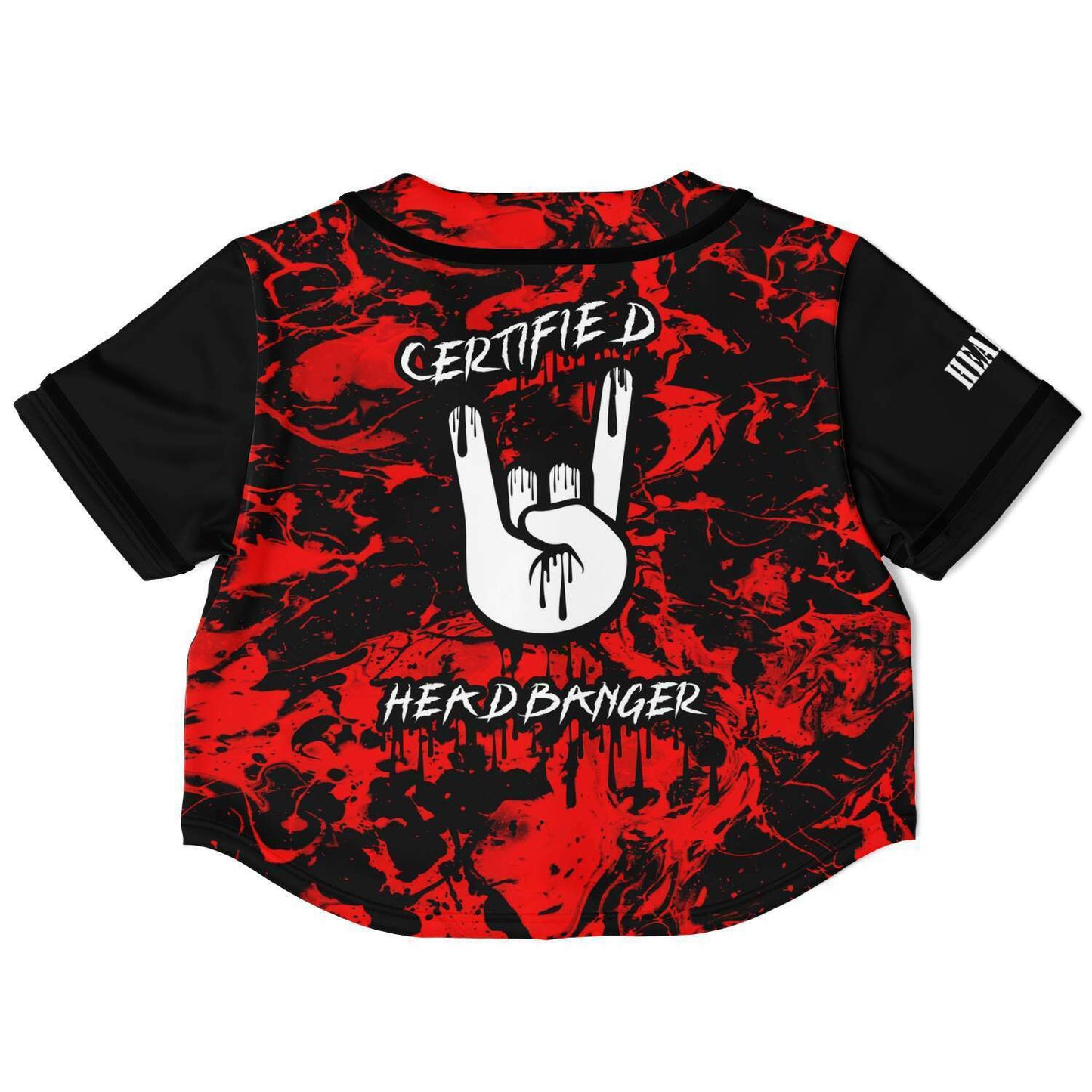 Certified head banger V2 crop top