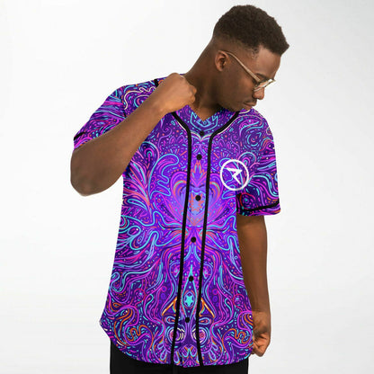 Trippy psychedelic baseball jersey